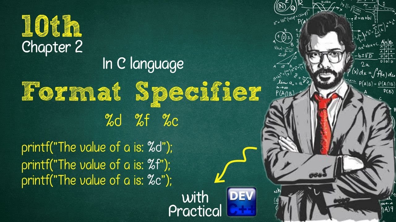 Format specifier | 10th class computer science new book chapter 2