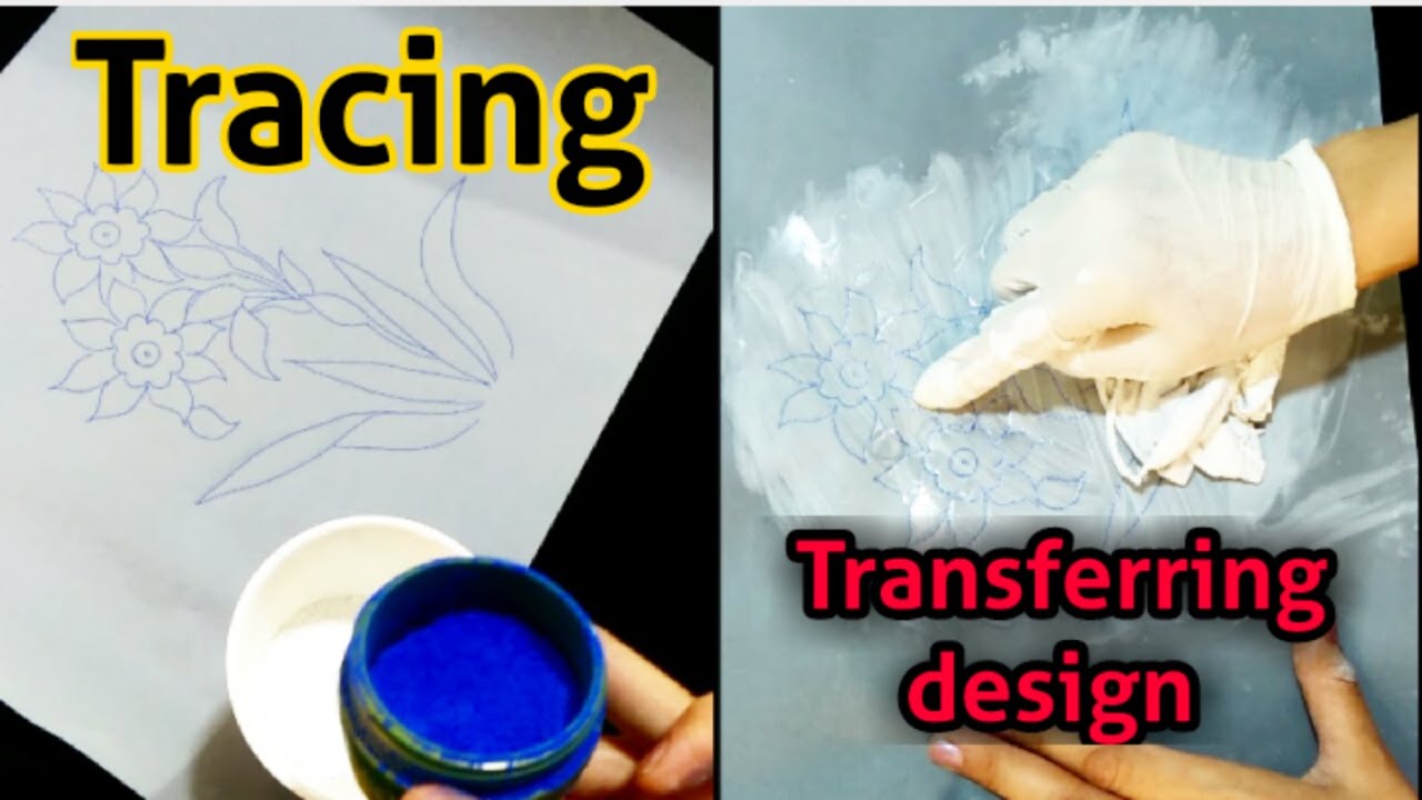 Tracing |Transferring design on clothe| How to trace design on fabric