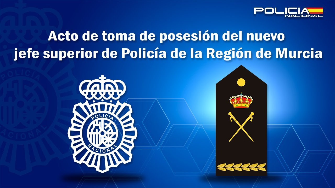 Acto de toma de posesión del nuevo jefe superior de Policía de la Región de Murcia