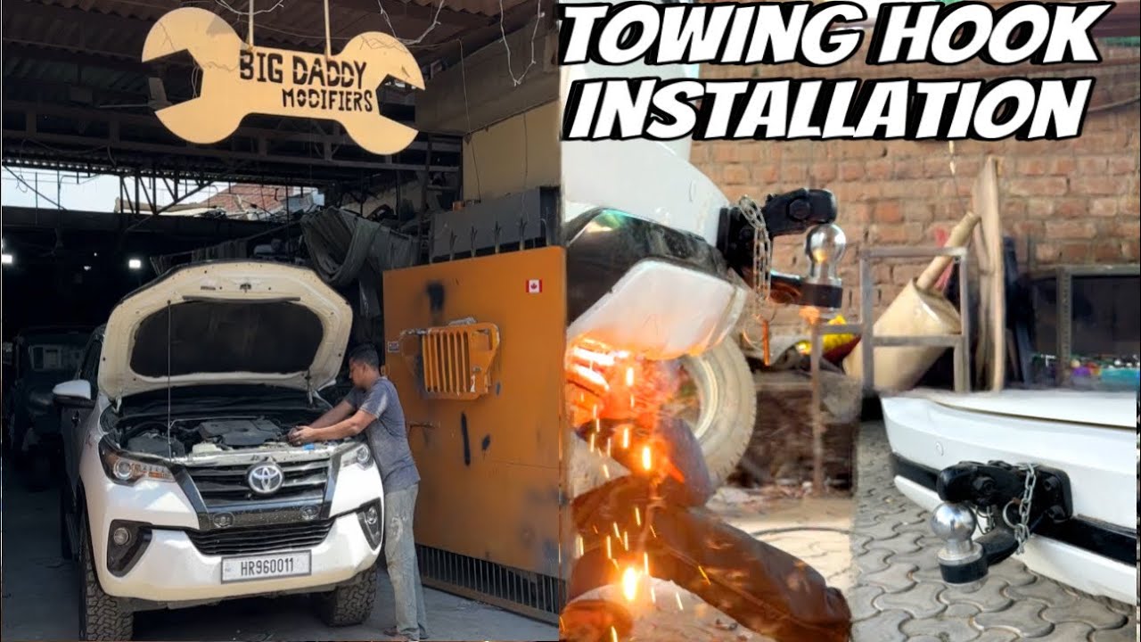 Towing Hook Installation In My Fortuner | Big Daddy Modifiers | Tochan Challenge  @PanwarBrothers