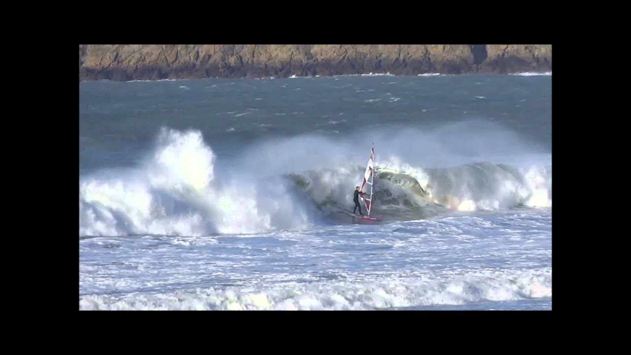 Windsurf plage du Sillon - St Malo 8 février 2014