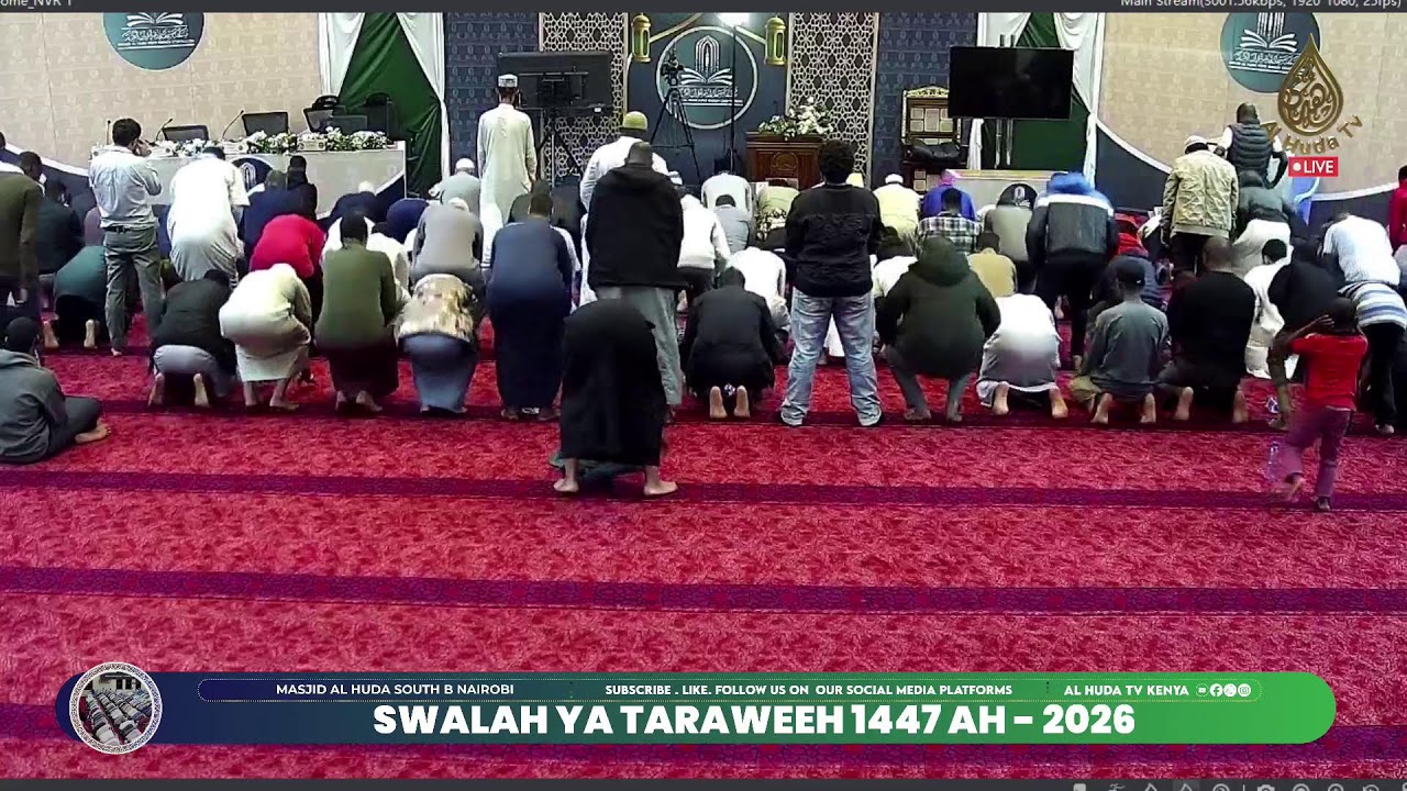 SWALA YA TARAWEEH 1447 AH  - 2026 || DAY 8 || MASJID AL HUDA , SOUTH B