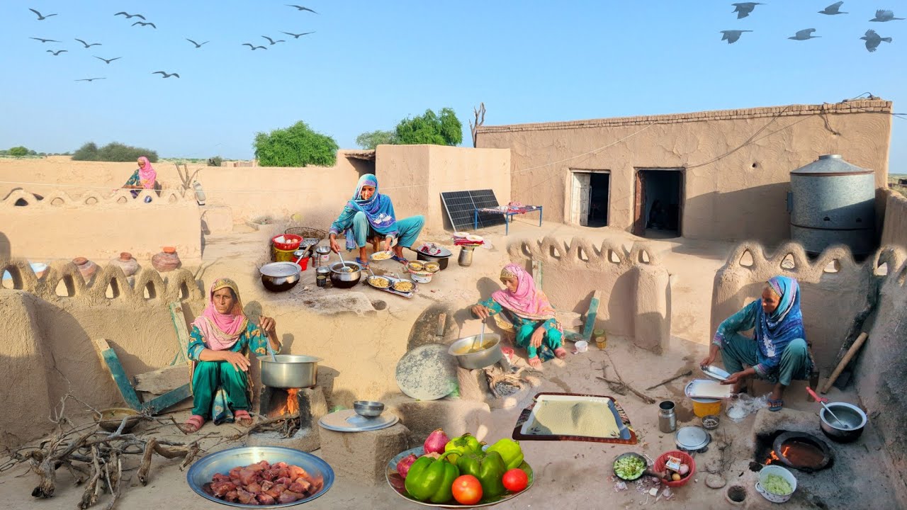 Pakistani Desert Village Women Morning Routine | Pakistan Village Life | Desert Village Life