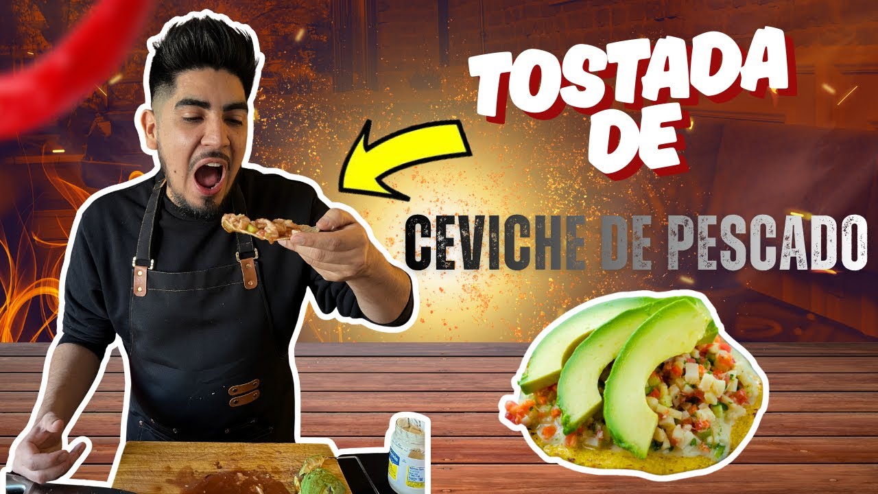 Mejor RECETA de Tostada de Ceviche de Pescado Fresco