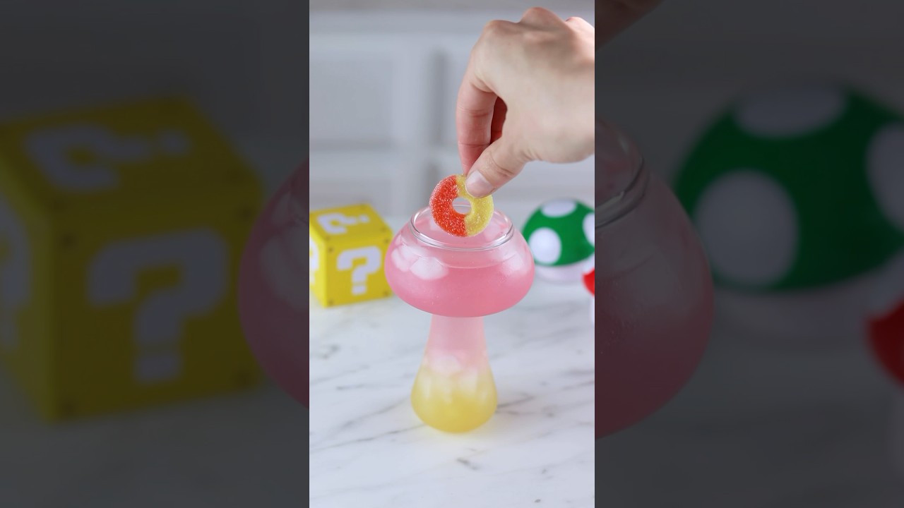 Princess Peach Drink 👑🍑 #shorts #mario