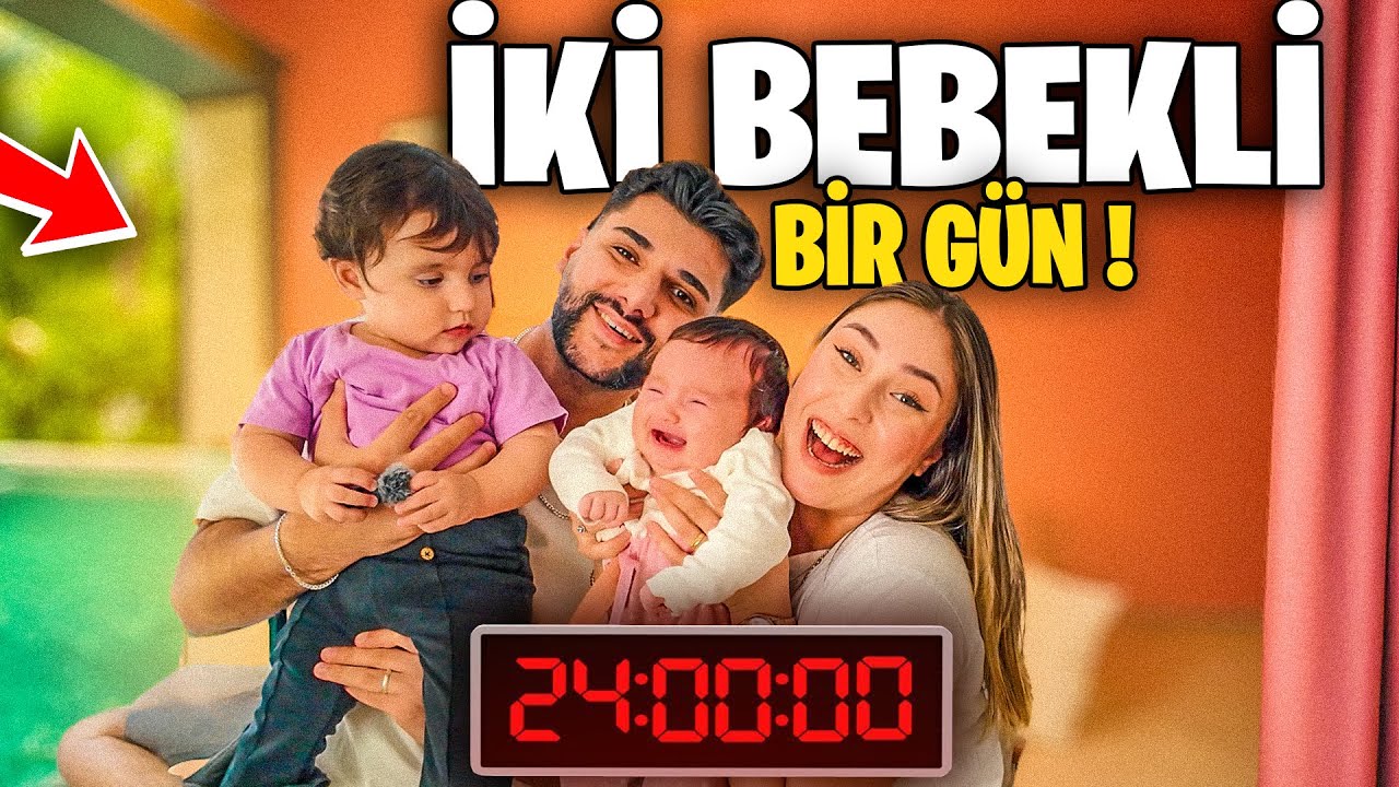 24 SAAT 2 BEBEK CHALLENGE👶👶 | Yeniden Anne Baba Olduk (Bol Koşuşturmalı & Tatlı Vlog) 🍼💕
