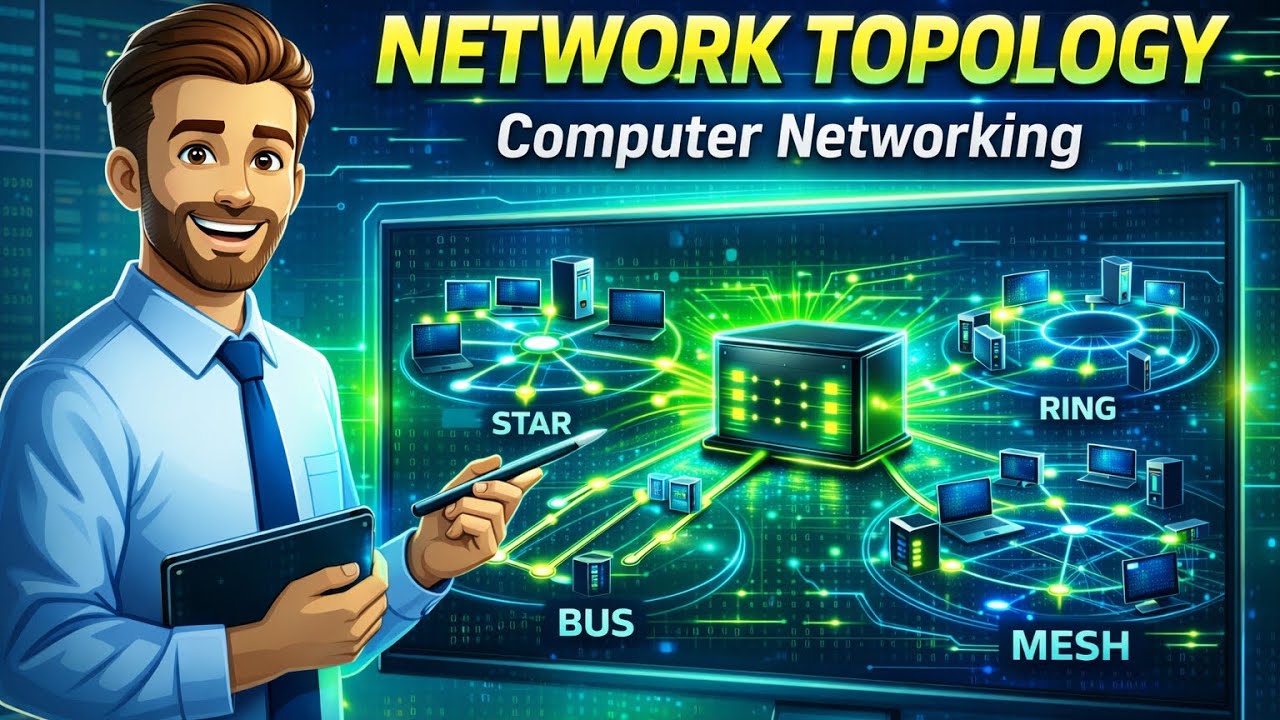 Topology in Computer Networking Explained in Hindi | Types of Network Topology | Star Bus Ring Mesh