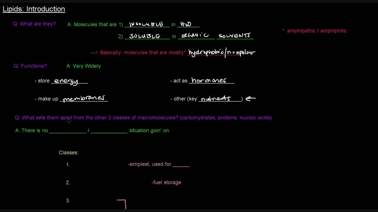 Lipids (Part 1 of 11) - Introduction