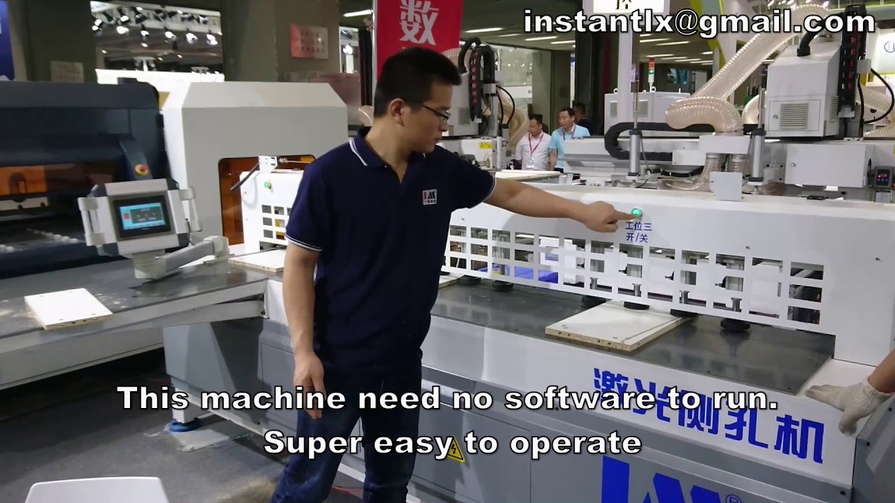 Automatic lateral drilling/boring machine for woodwork, made in China