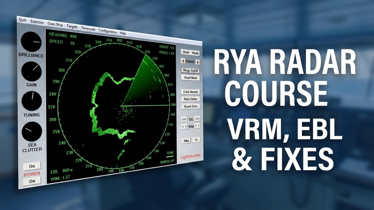 Radar Course Setting Up plotting you position, Electronic Bearing Line, Variable Range Marker.
