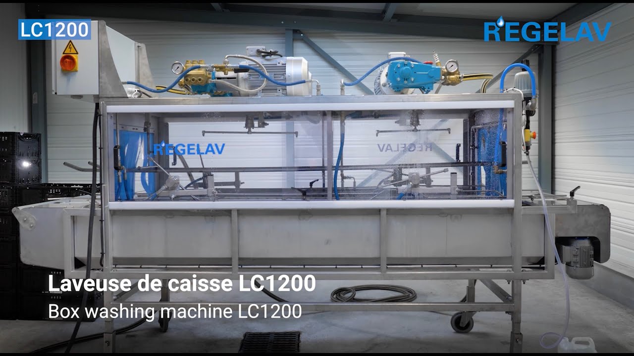 Laveuse de caisses - REGELAV - modèle LC 1200 -  Crate Washer Machine