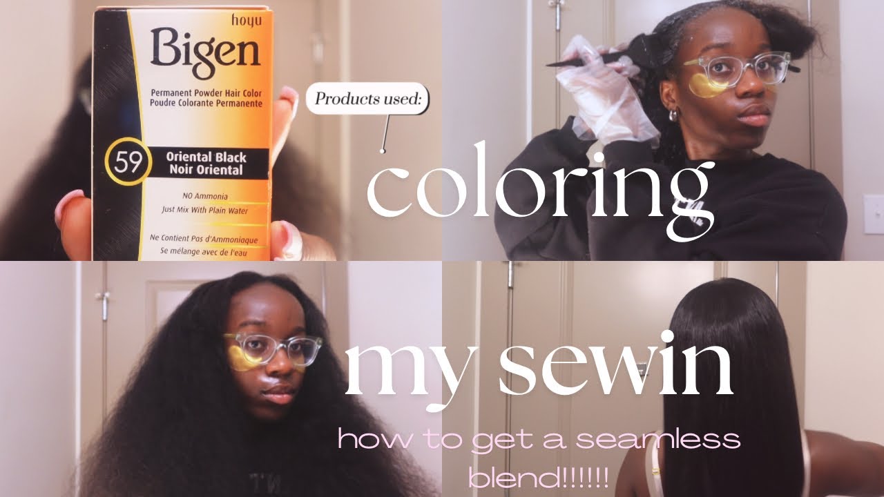 How to get the MOST SEAMLESS jet black look on your Sew-in ♡
