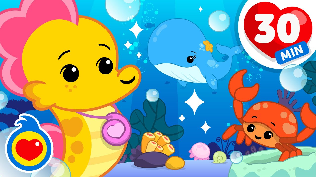 Caballito de Mar 🎵🌊 Y Más Canciones Infantiles Sobre El Mar (30 Min) | Plim Plim
