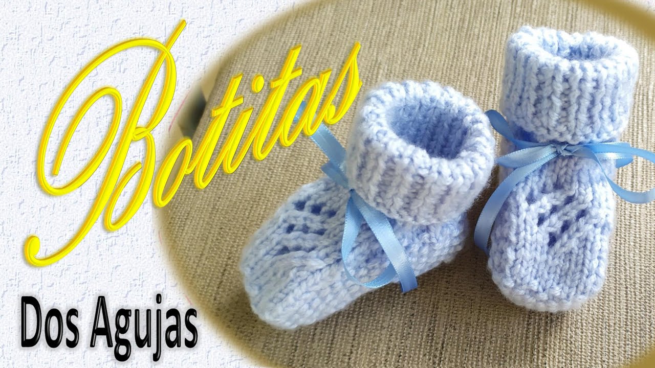 BOTITAS PARA BEBÉ EN DOS AGUJAS ⭐ AJUAR RODRIGO