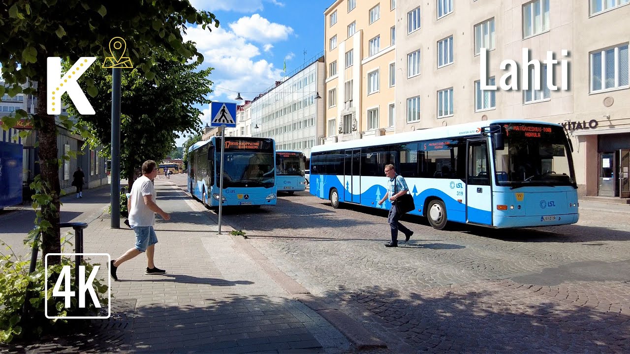 Hot Summer Walk in Lahti, Finland