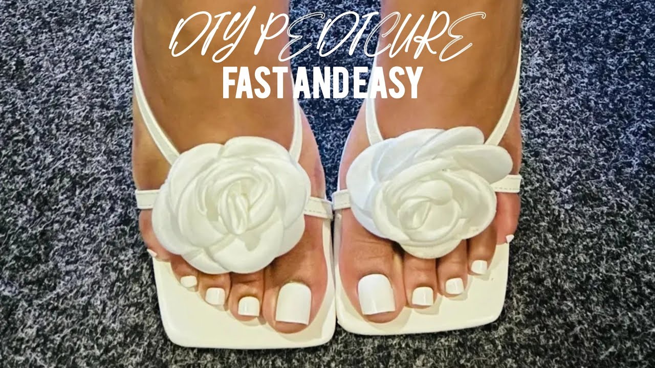 How I Do My Pedicure at Home 💅 | Easy, Fast & Affordable.  Using Press-On nails