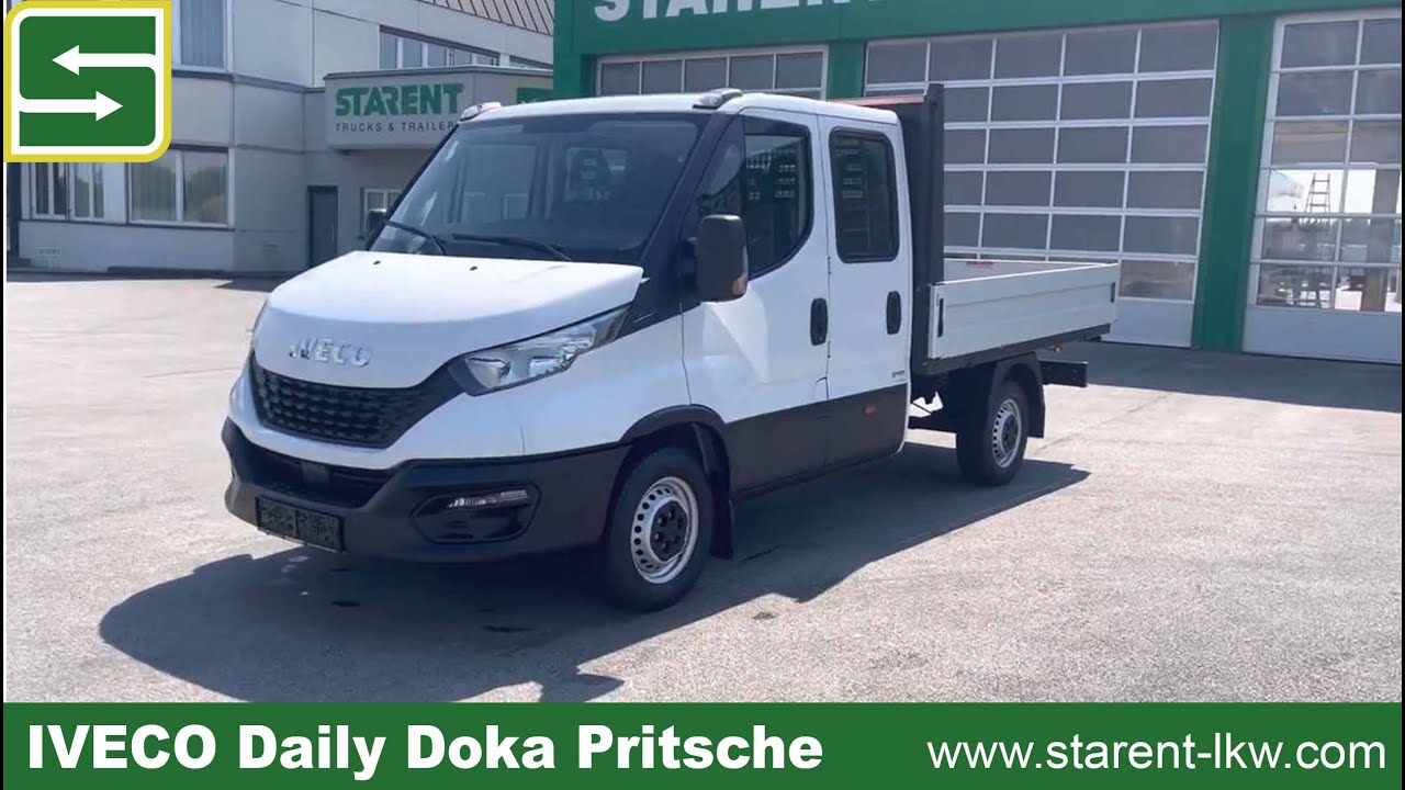 verkauft - Iveco Daily Doka 35-140 Pritsche, Klima, 7-Sitzer, VAN22004, www.starent-lkw.com