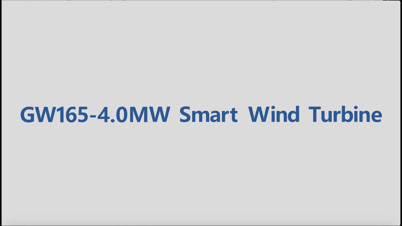 Goldwind 165-4.0 Megawatt Prototype Installation