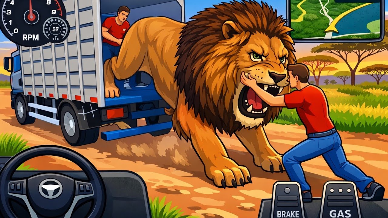 🦁 Animal Cargo Truck Simulator 3D Gameplay | Heavy Animal Transport Mission