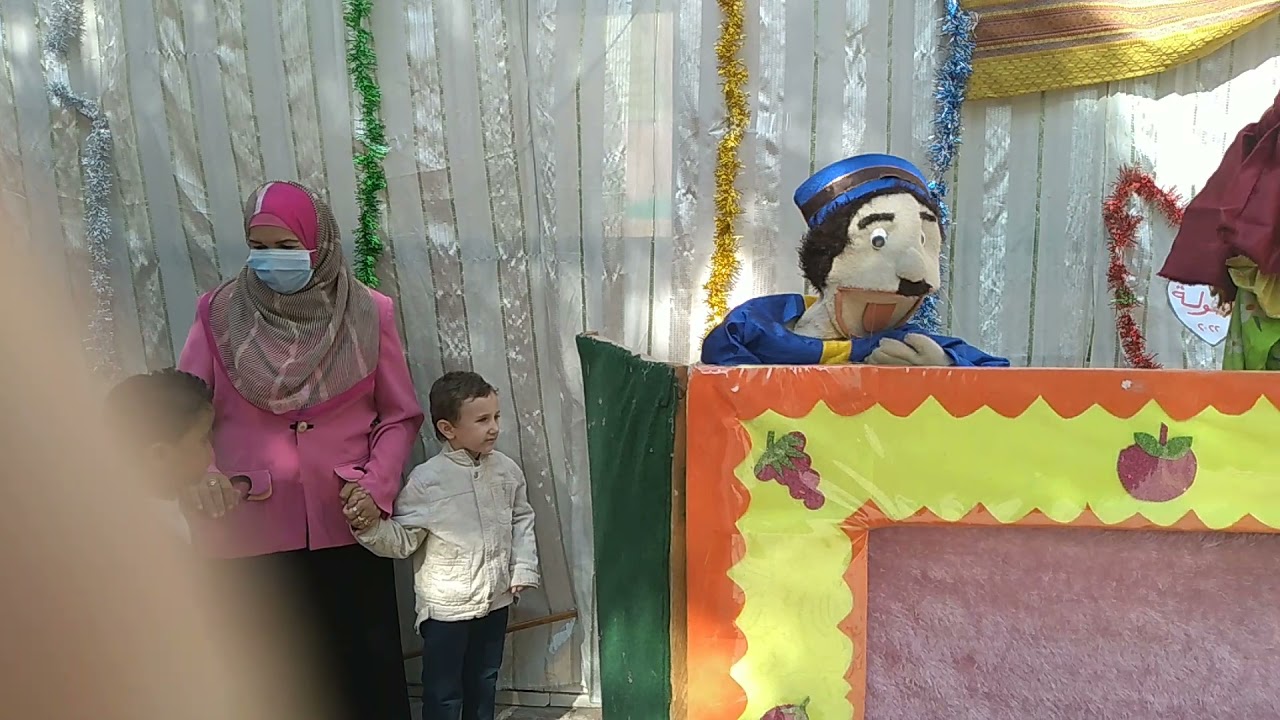 حفله عيد الطفوله مسرح عرائس بشتارك  مع قصر الثقافه بالمنيا