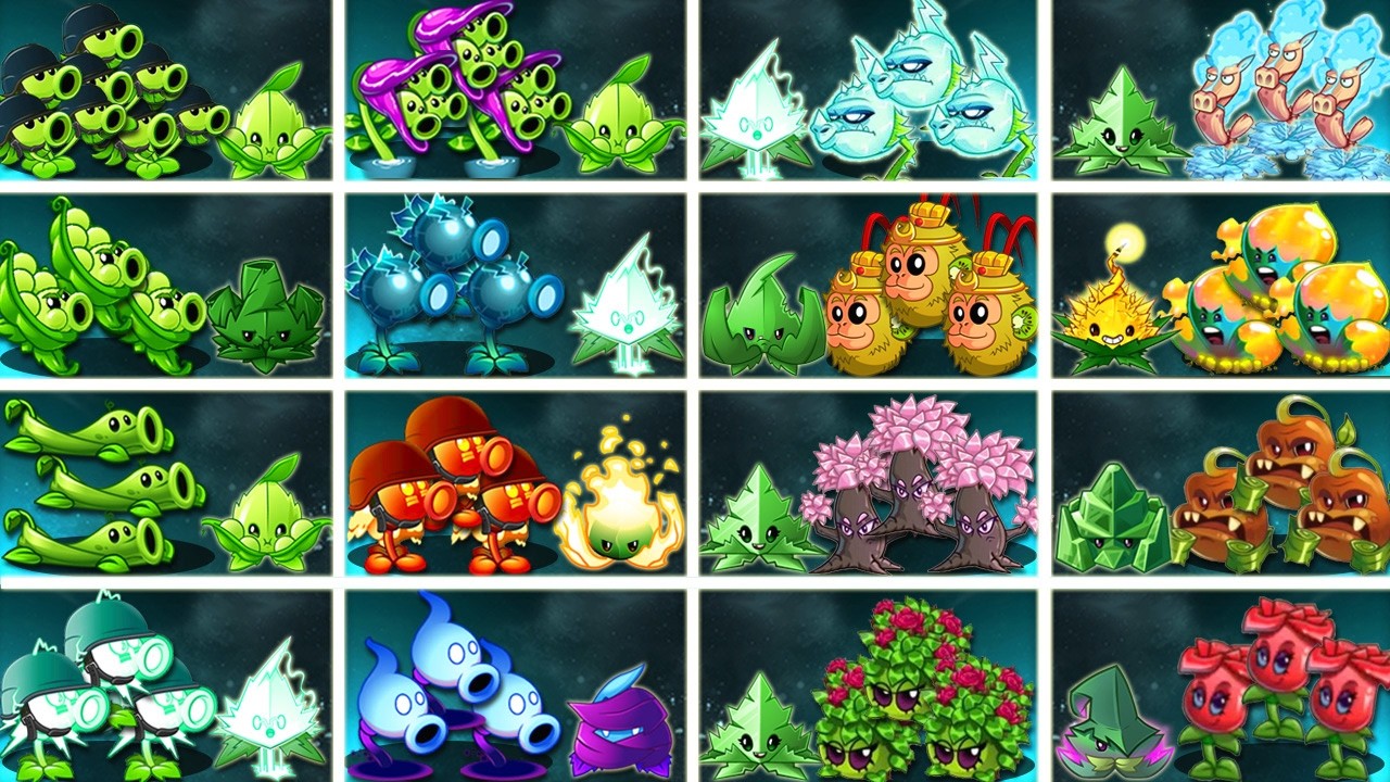 Pvz 2 - Random 16 Pea &  New Plants & Mint Battlez - WHo WIll WIn? - Team Plant vs Team Plant