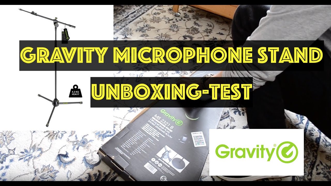 Gravity Microphone Stand MS 2321 B (Unboxing and Test)