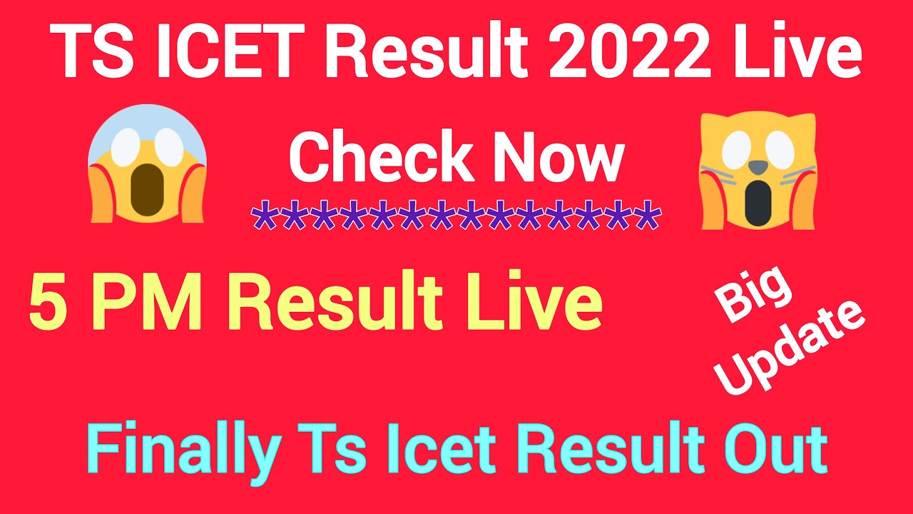 Ts Icet Result 2022 Live|Ts Icet result check now|How to check ts icet result 2022 live|ts icet 2022