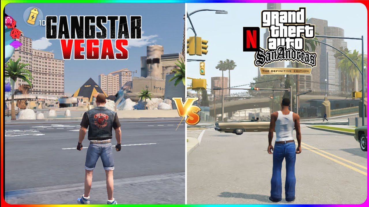 GTA San Andreas Netflix Definitive Edition vs Gangstar Vegas : Comparison