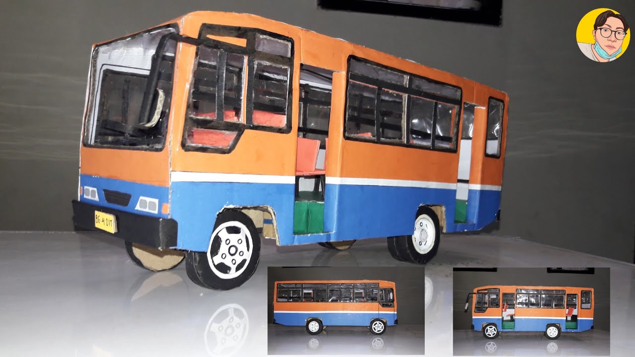 Cara Membuat Miniatur Bus Medium Metromini dari Kardus Bekas | Part 3