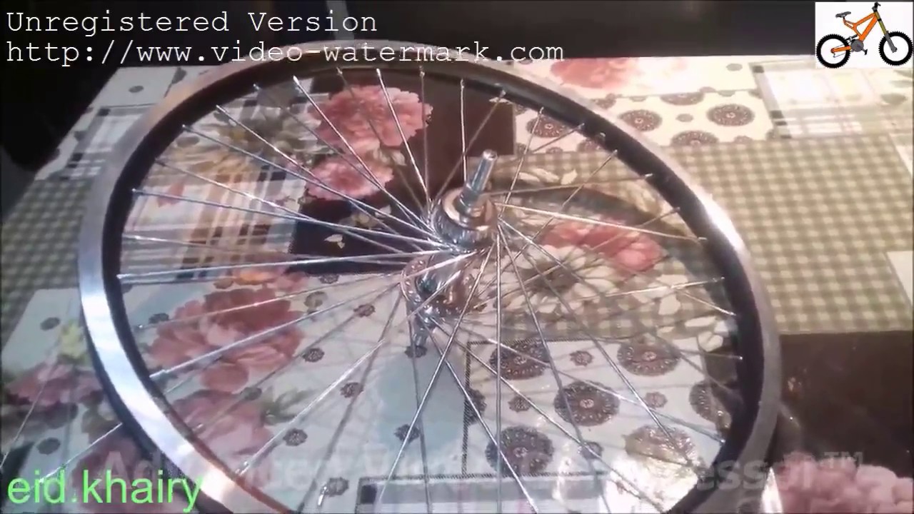 تركيب سلك طارة دراجة بالطريقة الشمسية  Bicycle repair