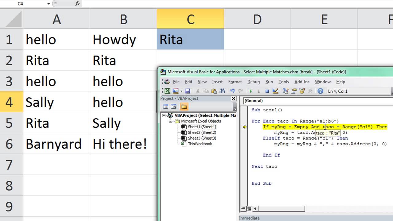 Select Multiple Cells that Match Criteria   ExcelVbaIsFun