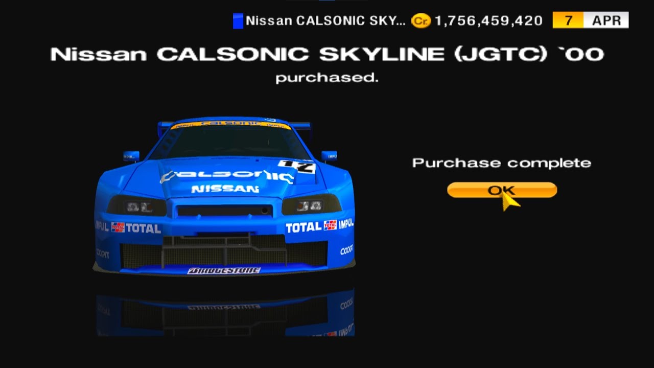 Gran Turismo 4 Nissan CALSONIC SKYLINE Le Mans Race (Onboard)