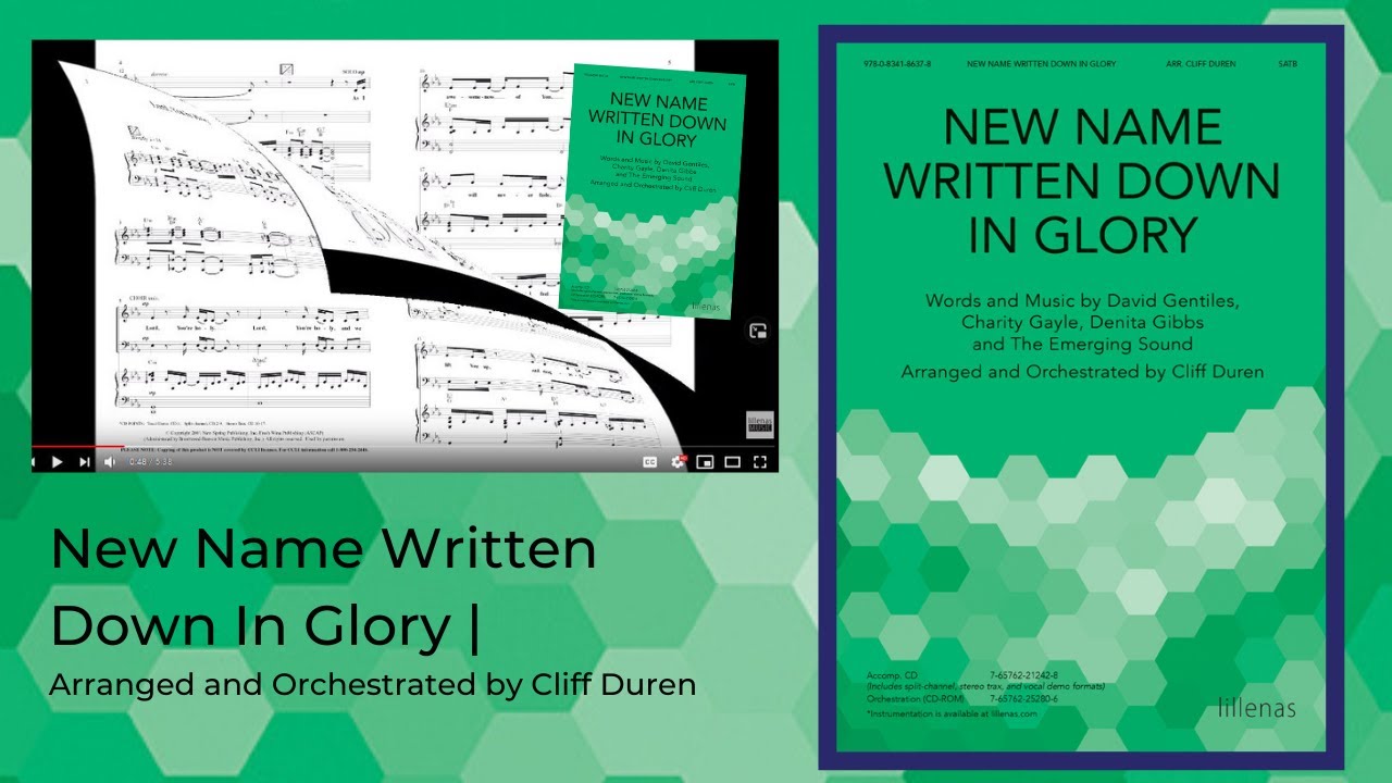 New Name Written Down in Glory | Arranged and Orchestrated by Cliff Duren