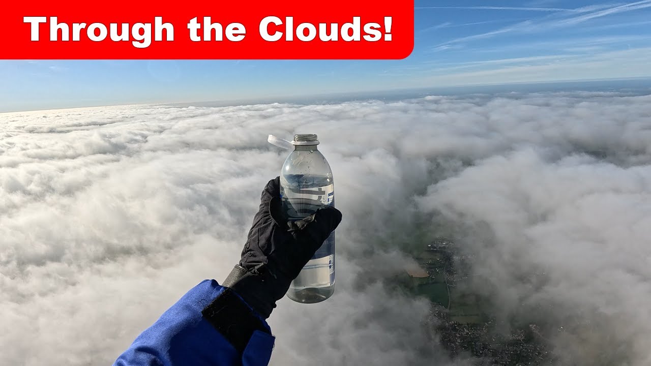 Paramotor Flight Through Clouds - POV No Commentary 4K