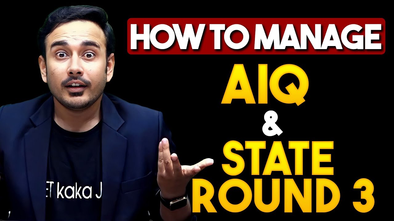 Strategy to manage AIQ and State Counseling Round 3 | #neetcounselling2024 #neet2024