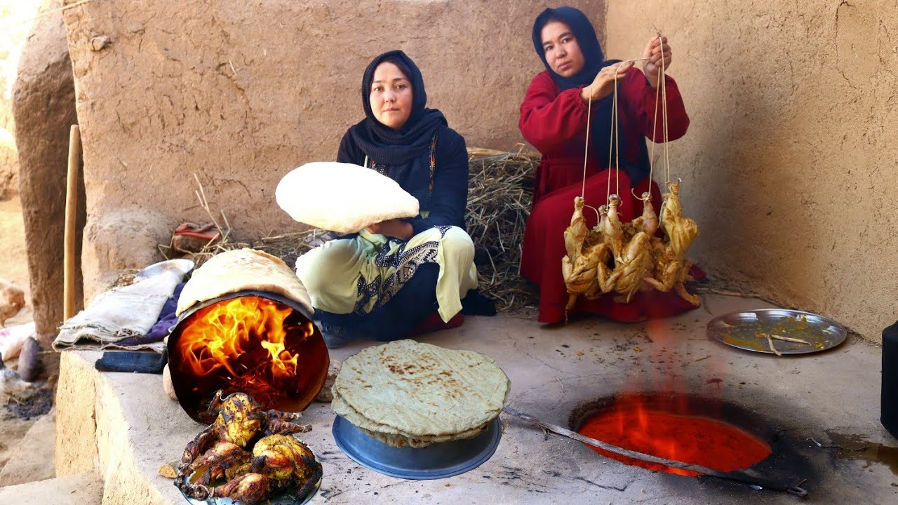 One Day in the Highest Mountains Village of Afghanistan | Villager Cooking Chicken Fried Recipe