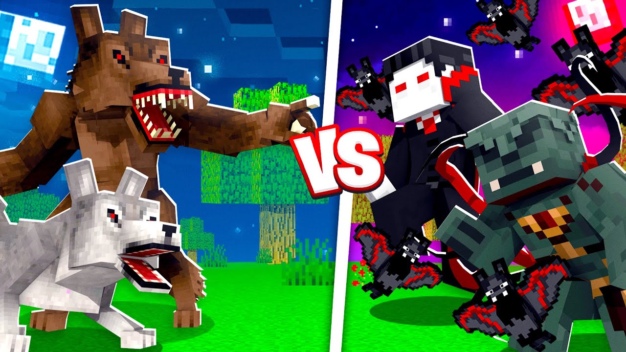 SOBREVIVI 100 DIAS NO VAMPIRO VS LOBISOMEM DO MINECRAFT O FILME
