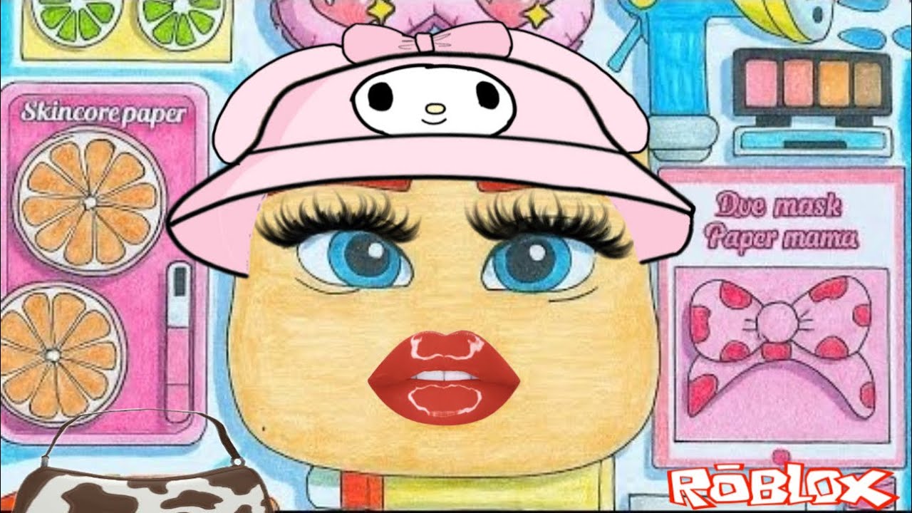 💖PEPER DIY ASMR Paper Makeup Unpacking 😱 Roblox Baddie 💄🦋 Satisfying!#asmr #roblox #unboxing #slime