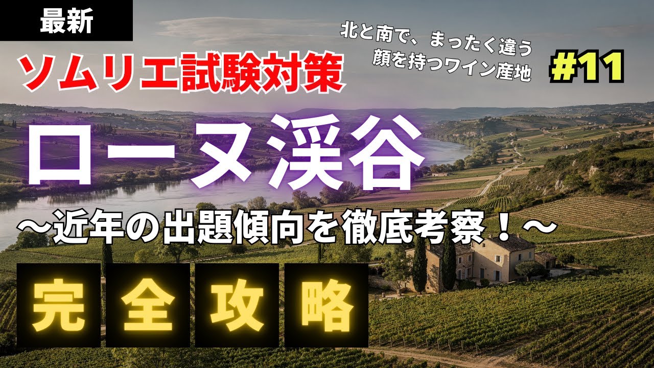 #11【2026年】ローヌ渓谷　ソムリエ・ワインエキスパート試験対策ワール渓谷（一般）