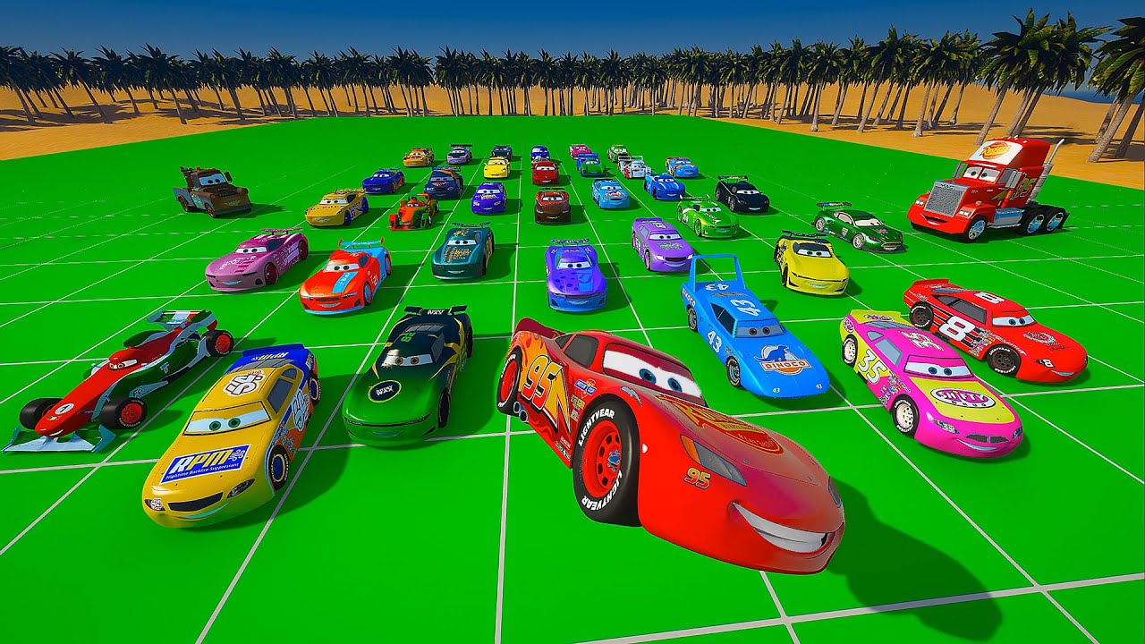 Cars Extreme Bridge Showdown McQueen Cruz Ramirez Jackson Storm The King Race Through Wild Obstacles