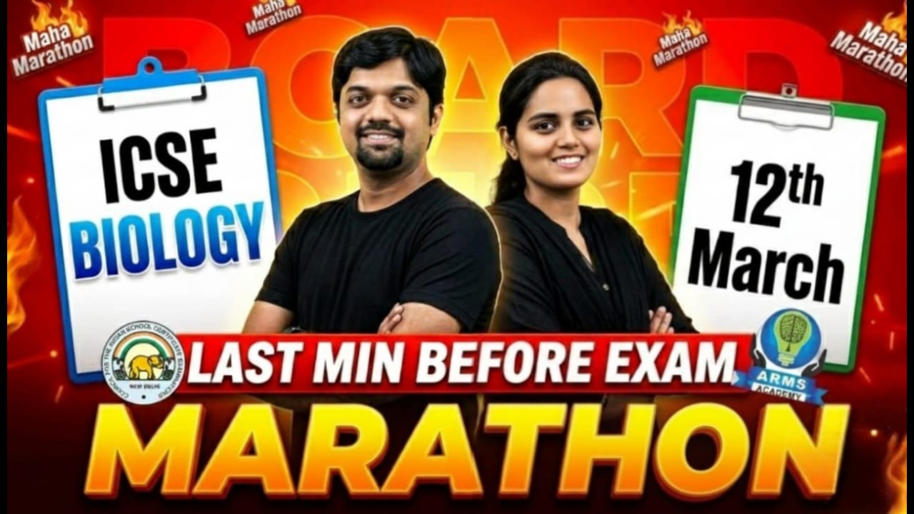 🔴 LIVE: ICSE Class 10 Biology Marathon | Complete Syllabus in 1 Day! | ARMS Academy #icseclass10