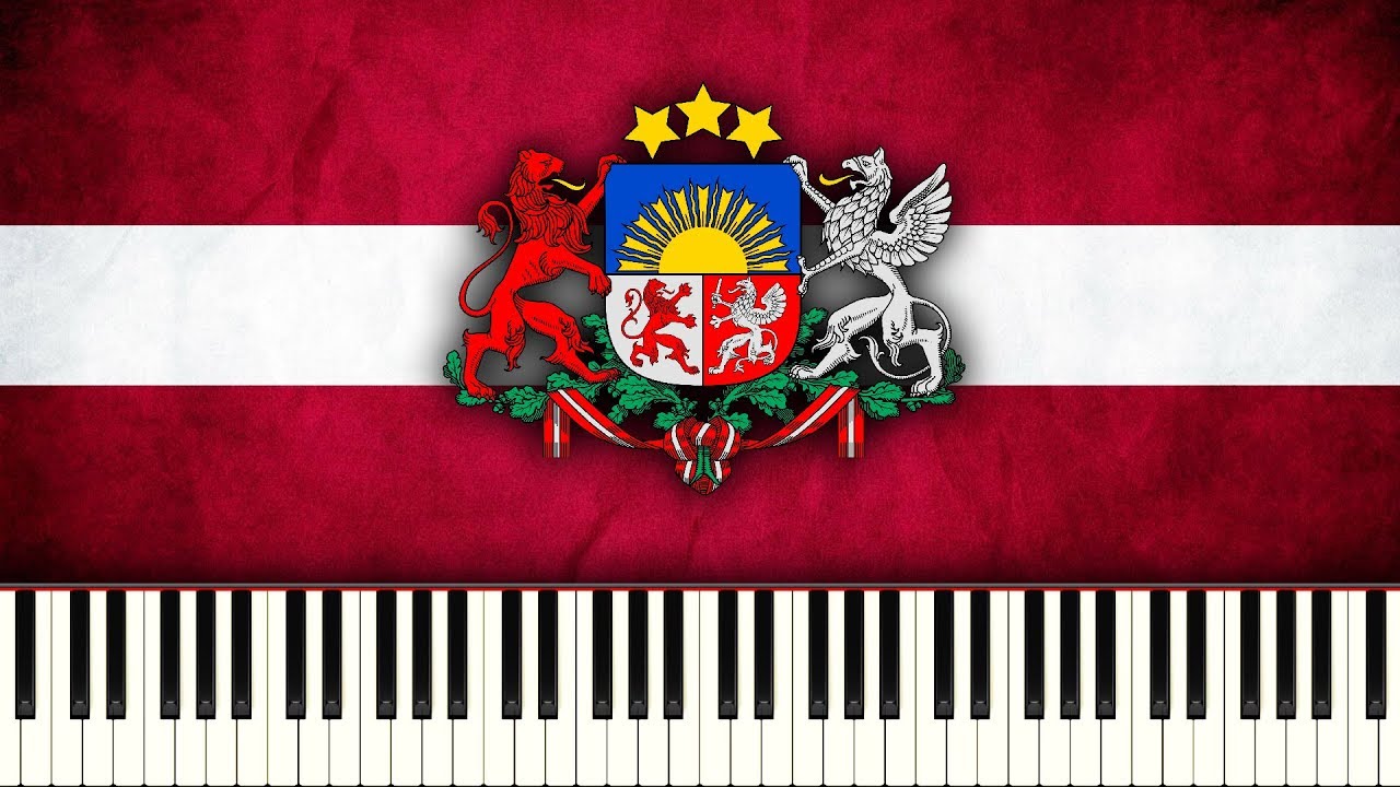 NATIONAL ANTHEM OF LATVIA - Piano Tutorial