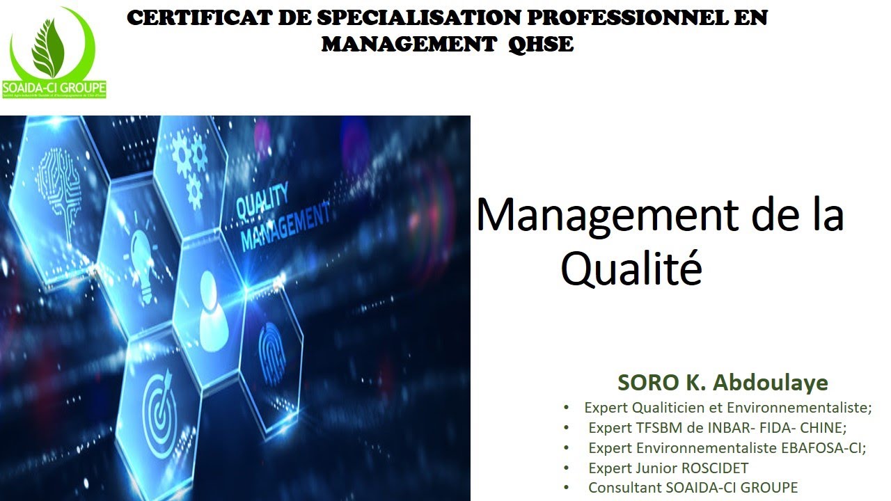 Introduction au management de la Qualité
