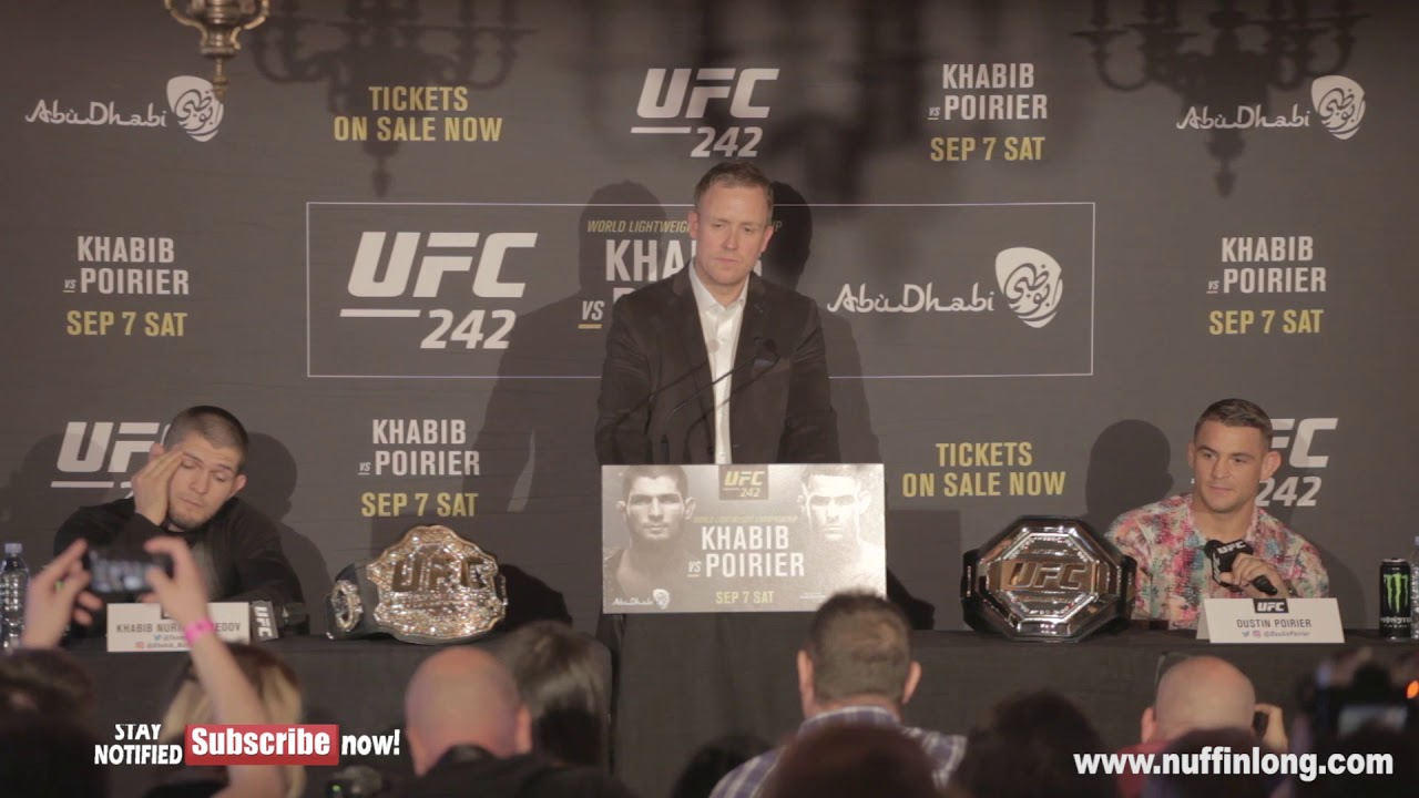 UFC242 - KHABIB VS POIRIER - TALKS MCGREGOR, WEIGHTCLASSES AND MORE  - Press Conference