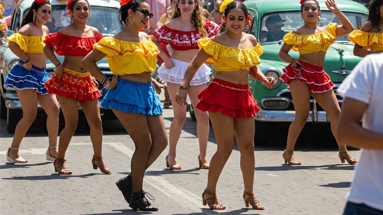 La Conga Santiaguera bailada por estudiantes de secundaria a Santiago de Cuba 2025