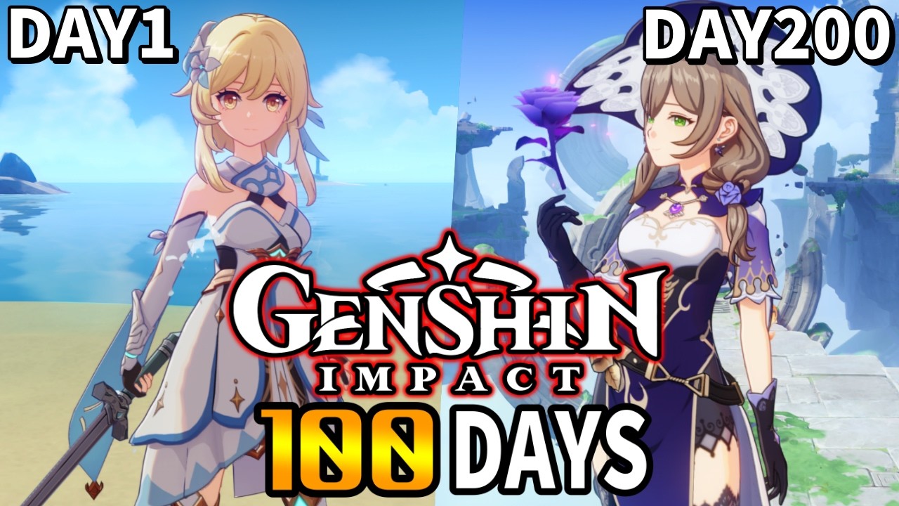 【原神100days】完全版！「リサ」を無課金で1から本気で200日間ガチ育成した結果！【総集編】