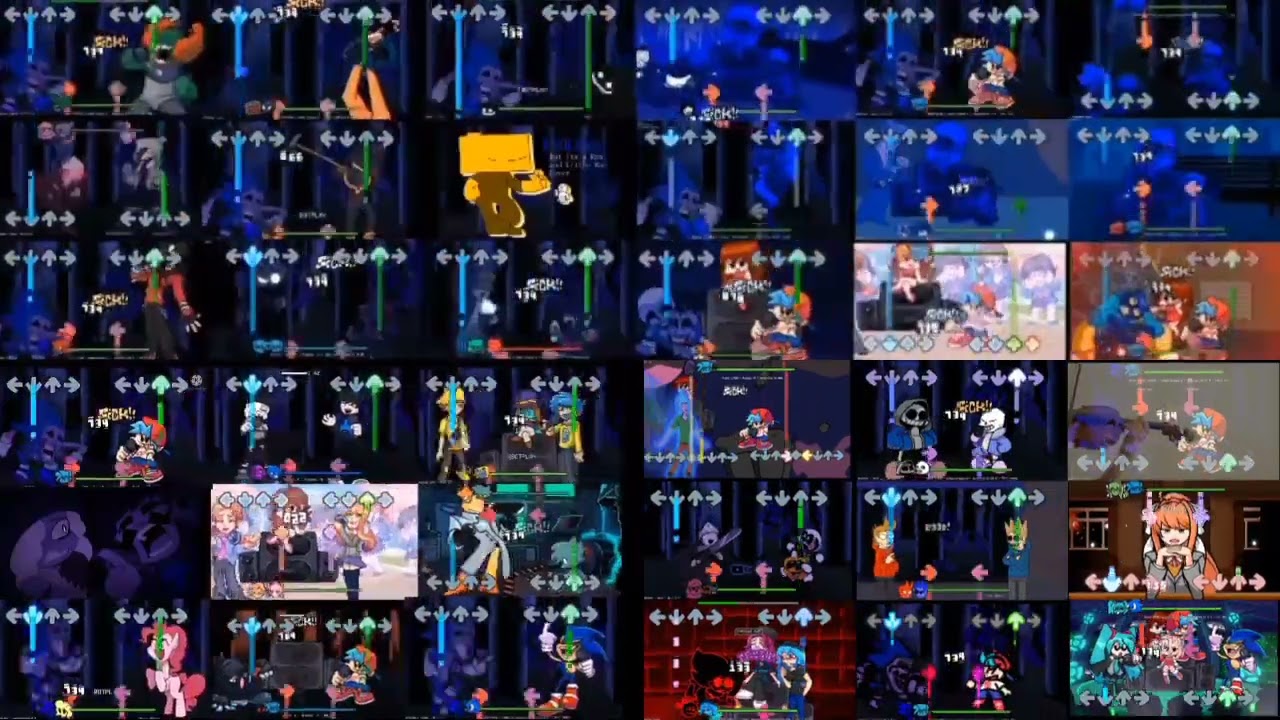 (FNF) Endless but its A Mashup 36 versions (Big mashup)