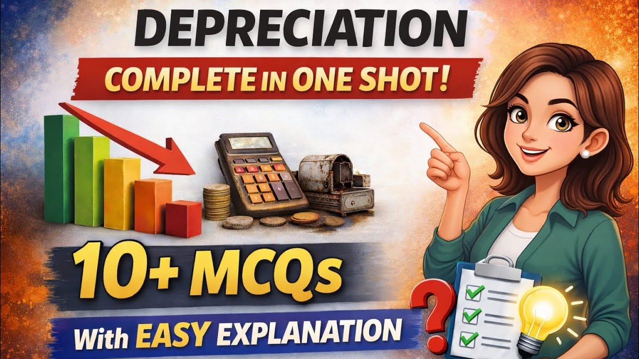 Depreciation | ONE SHOT | MCQS | CLASS 11 ACCOUNTS FINAL EXAMS 2025