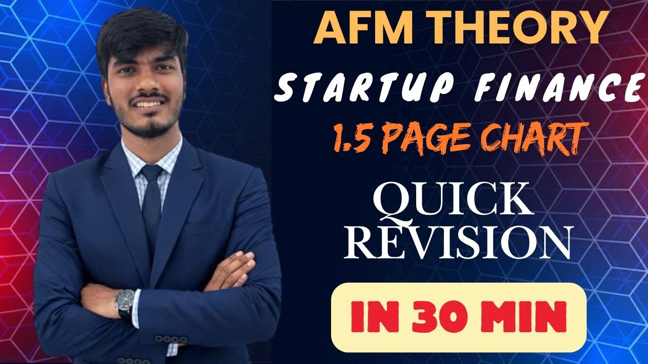 Startup Finance Revision in 30 Minutes | CA Final AFM Theory (100% Clear)
