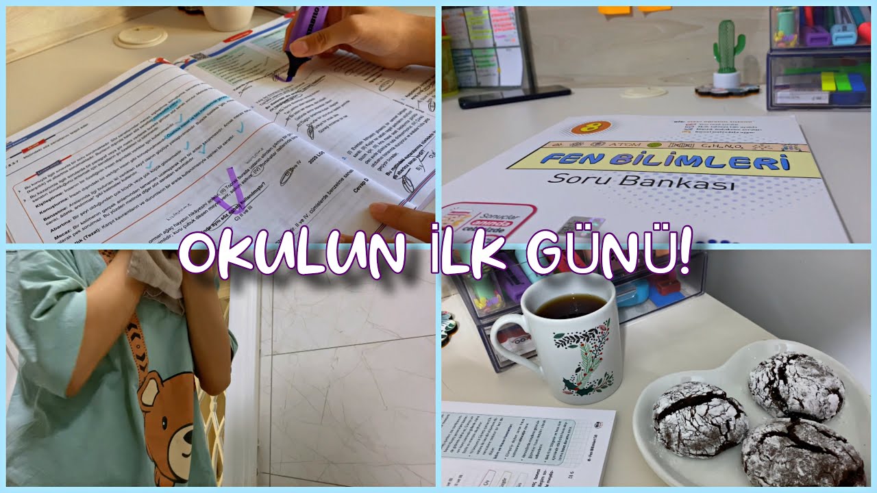 OKULUN İLK GÜNÜ VLOG⏱️🎒/ Ders Çalışma Günlüğüm// 130 Soru👀